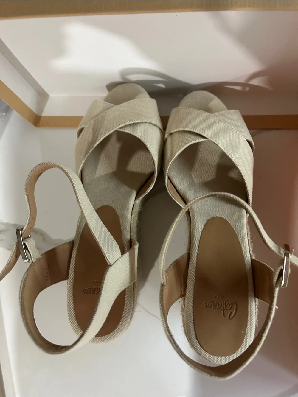 Castaner Blaudell Espadrille Wedge Sandals Sand size 41